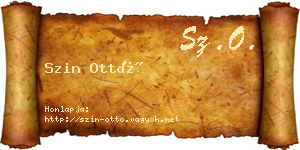 Szin Ottó névjegykártya