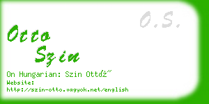 otto szin business card